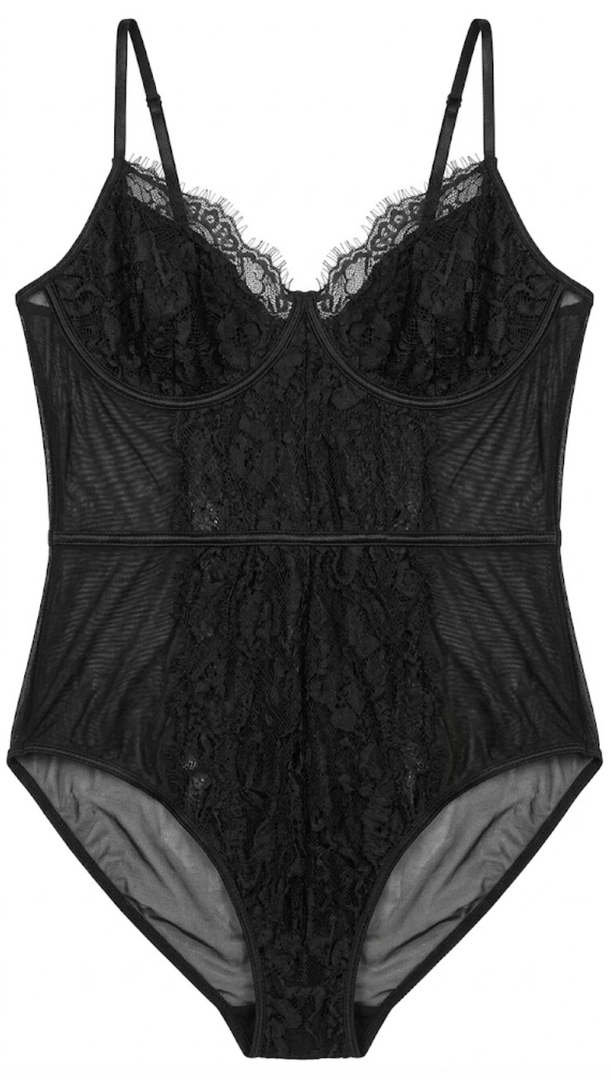 Women's Mock Neck Cutout Front Bodysuit Long Sleeve Turtle Neck Body Suits Sexy Tops Black 3XL