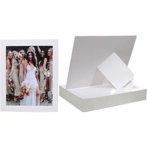 Standing Paper Picture Frames 8.5X11inch,Cardboard Photo Frame with Easel,Document Frame Paper Certificate Holders Bulk Display Gallery Wall Frame for Mother's Day Father's Day Graduation Birthday Classroom DIY (White,20 Count)