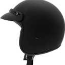 TCMT Dot 3/4 Open Face Adult Helmet for Scooter Moped Cruiser Cafe Racer Retro Vintage Street Bike Motorcycle Helmet (Small, C#Matte Black)