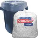 Reli. SuperValue 33 Gallon Trash Bags | 50 Count | Made in USA | Heavy Duty | Clear Multi-Use Garbage Bags