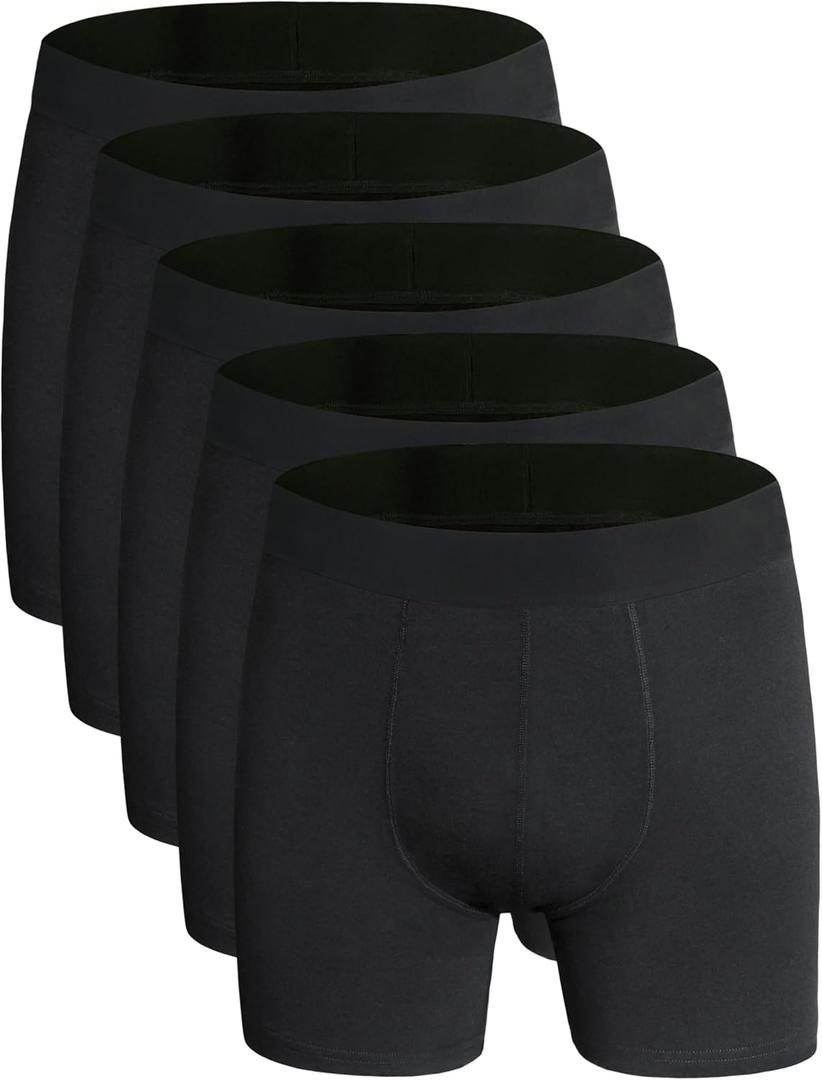 AIRCUTE Men Washable Incontinence Underwear Maximum Absorbency Overnight Leak Proof Protective Boxer Briefs for Bladder Leaks 80ml(2XL,Black)