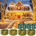 Brightown Christmas Lights Battery Operated, 4 Pack Total 66 FT 200 LED Battery Powered Fairy Lights with Timer,8 Mode, Waterproof Christmas String Lights for Outdoor Indoor Bedroom Outside,Warm White