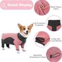 Dog Winter Coat Soft Fleece Dog Clothes for Cold Weather, Warm Dogs Pullover Pajamas Cozy Cold Weather Jacket Full Body Suit Windproof Fleece Sweater for Dogs Walking Hiking Sleeping (Pink L)