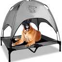Floppy Dawg Just Chillin' Elevated Dog Bed. Cool Cot with Removable Canopy Shade. Indoor or Outdoor Pet Use. Lightweight and Portable. Chill in Style on Raised Breathable Mesh Fabric.