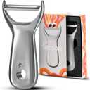 100% Stainless Steel Potato Peelers, 5Y warranty, Fruit Peeler for Kitchen, Ultra-Sharp, Ergonomic Handle, Vegetable Peelers for Kitchen, Dishwasher Safe, Pelador de papas, Veggie Peeler