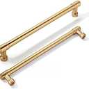 khtumeware 9 Pack 8 Inch(203mm) Champagne Bronze Kitchen Cabinet Handles Warm Brass Cabinet Pulls Gold Kitchen Cabinet Hardware for Cupboard Drawer Pulls Dresser Handle