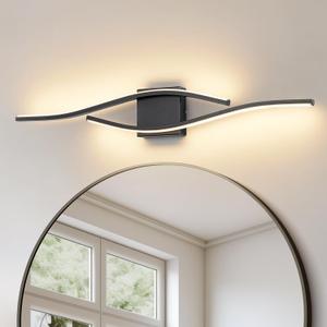 Joossnwell Bathroom Vanity Light Modern Bathroom Lighting Fixture Over Mirror 31.5 Inch Black Vanity Light Bar Dimmable 5CCT Vanity Lights Led Bath Wall Lamp, 31.5 inch long
