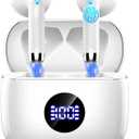 Jxrev Wireless Earbuds, Bluetooth 5.4 Headphones HiFi Stereo, in Ear Ear Buds with 4 ENC Noise Cancelling Mics, 40H Playback Earphones with Mini Case, IP7 Waterproof Headset with LED Display