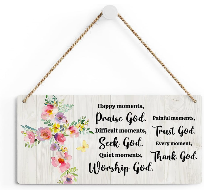 2 PCS Jesus Wall Art Decor Christian Decor As for Me And My House We Will Serve Wall Sign Bible Verse Religious Gifts for Mom Sister Friends Coworker Office Bathroom Prayer Room Decorations