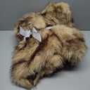 Luxury Fluffy Tan Faux Fur Throw Blanket, Super Soft Cozy Warm Fur Blanket for Couch, Sofa, Chair, Bed, Plush Fuzzy Fur Throws with Long Pile, 50"x60"