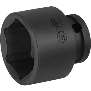 3 x JETECH 1/2 Inch Drive 32mm Standard Impact Socket, Chrome Molybdenum Alloy Steel, Shallow 6-Point Design, Metric