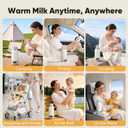 Portable Bottle Warmer for Travel, Fast Heating Milk Warmer On The Go, 17 OZ Water Warmer for Breast Milk, Formula, Water, Temp Control 98F -131F, Baby Essentials for Outdoor Airplane Car Journey