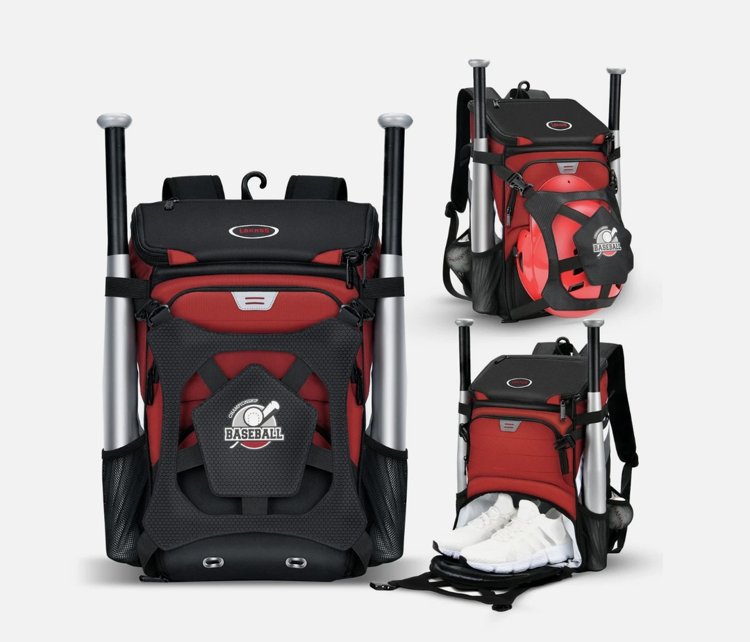 BAGNN Baseball Backpack for Adult and Youth, Large Capacity Lightweight Softball Bag With Shoe Compartment and Fence Hook for TBall Bat & Equipment, Waterproof for Helmet, Gloves