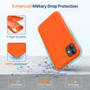 Miracase Designed for iPhone 11 Phone Case, with Screen Protector, Liquid Silicone Gel Rubber Full Body Drop Protection Shockproof Cover Phone Case for iPhone 11 6.1 inch, Orange