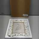 YULINK 5x7 Vintage Picture Frame, Antique White Ornate Photo Frame, for Tabletop and Wall Display, Decorative Floral Design Retro Home Decor, Old Fashioned Photo Gallery Art