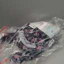 GLOBAL Comfy Pajamas for Women 2-Piece Warm and Cozy Flannel Pj Set of Loungewear Button Front Top Pants (XX-Large, Dark Blue & Pink Roses)