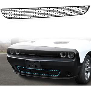Front Lower Grille for 2015-2023 Dodge Challenger, Front Bumper Central Grill Black Molding Grid Guard for Dodge Challenger GT/R/T/SXT 2015-2023 Accessories, Replace #CH1036146#68259756AA