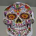 Soaoo 6 Pcs 24 Inch Inflatables Sugar Skull Decorations Blow up Day of The Dead Inflatable Dia De Los Muertos Large Double Sided Halloween Decor for Mexican Fiesta Party Yard Lawn Garden Outdoor