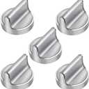 W10594481 Gas Range Stove Knobs 5pcs Replaces for Whirlpool Range/Oven WCG97US6DS00 WCG97US0DS00 - W10594481 Stainless Steel Cooker Stove Control Knobs Replaces AP6023301