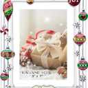 LARAINE Picture Photo Frame 5x7 Metal 2025 Christmas High Definition Display Pictures for Tabletop Home Decorative Holiday Gift (Merry Christmas)