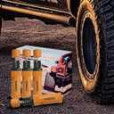 Adjustable Tire Deflator Auto-Stop (10-40 PSI) Offroad Accessories Valve Stem kit 4x4 Tyre Air Down Tool for Truck, Pickup, Motorcycle,Jeep etc. (Orange)