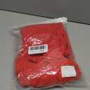 HYPERFIRE Women's Elegant Long Sleeve Scoop Neck Puff Bubble Mini Cocktail Dress Party Club, Red, XL