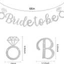 2 x Glitter Silver Bride to Be Banner,Pre-Strung Bridal Shower Sign Garland,Bachelorette Party Decoration Wedding Shower Party Supplies(No DIY)