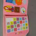 Toddler Busy Board - Montessori Toys for Toddler Girl Birthday Gift, Educational Learning Sensory Busy Book for Toddlers Girls, Toddlers Activities Toy for Airplane Car Travel (Pink)
