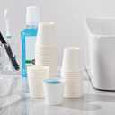SIUQ 600 Pack 3 oz Paper Cups, Disposable Bathroom Cups, Small Mouthwash Cups, White Paper Cups, Hot/Cold Beverage Drinking Cup for Bathroom, Home, Party, Office, Picnic, Travel and Events