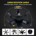 2 Packs LED Garage Light,Super Bright Screw in E26/E27 Ceiling Shop Work Lamp, 280W 30000 Lumen Deformable Basement Bulb Fixture with 12+1 Adjustable Panels, Lighting for Workshop, Attic