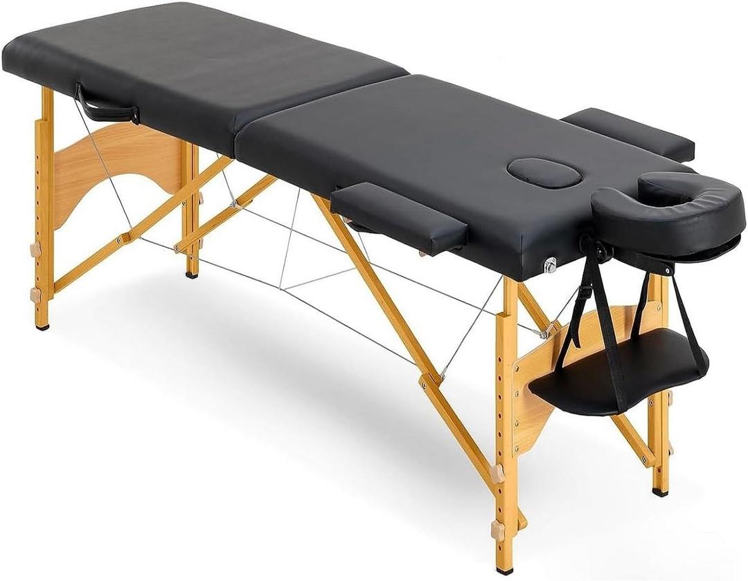 BMS 2 Bolster Hanger Massage Table MT-TSF2-Black, Black