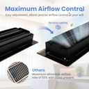 4x14 Inches 2 Pack Heavy Duty Walkable Floor Register - Easy Adjust Air Supply Lever Decorative Floor Vent Covers, Savannah Design Vent Covers for Home - Antique Brass