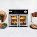 Kalorik Air Fryer Oven Grill MAXX Series 26-Quart with Smokeless Sear Technology Digital Controls Easy-View Door and 22 Smart Cooking Presets, Includes Cooking Accessories, 1700-Watts, Stainless Steel