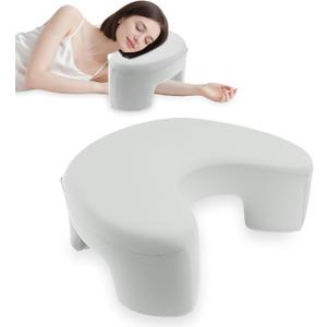 Side Sleeper Pillow with Arm Hole, Ergonomic Zoned Neck Pillow, Comfortable Cervical Pillows, Cooling Memory Foam Pillows, Neck Support Cushion for Bed(Light Grey,1 Piece)
