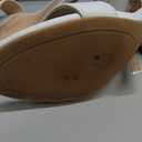 COASIS Women's Chunky Block Heels Open Toe Ankle Strap 3.5 Inch Heeled Sandals (White)