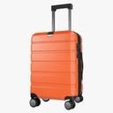 KROSER Hardside Expandable Carry On Luggage with Spinner Wheels & Built-in TSA Lock, Durable Suitcase Rolling Luggage with USB Port, Carry-On 20-Inch Orange