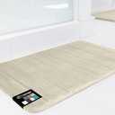 GORILLA GRIP Memory Foam Bath Mat, Soft Absorbent US Designed Bathroom Rug, Gripping Dots Machine Washable Bathmat, Cushioned Floor Mats, Shower Sink Rugs Room Dcor Accessories, 24x17 Champagne