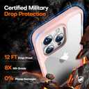 TAURI for iPhone 15 Pro Max Case, with Screen Protectors, Military Grade Drop Protection Shockproof Case for iPhone 15 Pro Max 6.7 Inch Pink