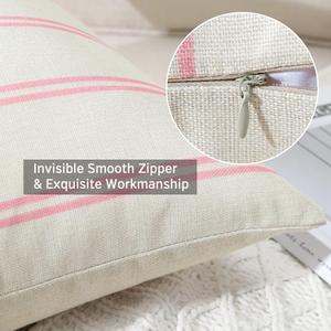 OTOSTAR Outdoor Waterproof Throw Pillow Covers 16x16 Inch Set of 4 Boho Farmhouse Outdoor Cushion Covers for Patio Funiture Garden（Geometry80-Pink）