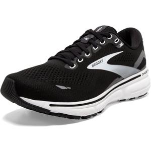 Brooks Women's Ghost 15 Neutral Running Shoe - Black/Blackened Pearl/White - 9.5 Wide