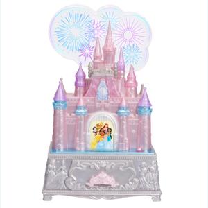 Disney Princess Jewelry Box for Girls Princess Castle Keepsake Jewelry Box with Music & Firework-Like Light Show, Plays Song A Dream Is a Wish Your Heart Makes