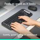 Logitech POP ICON Keys Wireless Bluetooth Keyboard, Comfortable Typing, Programmable Keys, Easy-Switch Between up to 3 Devices, for Laptop, Tablet, PC Graphite and White