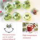 36 Pcs Christmas Face Transfer Stickers for Crafts Large 6 Inch Small 3 Inch Vinyl Eyes Pitcher Rub on Transfers Decals for Ornaments Glass Drinking Cups Wood Decorations Balls Party (face60)