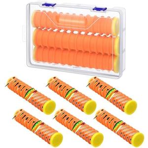 Rotatingpals 6 Pcs Fishing Leader Holder Snell Hook Storage with 72 Line Slots Organizer Fishing Storage Tackle Organizer and Keeper Rigger for Walleye Catfish