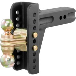 CURT 45902 Adjustable Trailer Hitch Ball Mount, 2-1/2-Inch Receiver, 6-Inch Drop, 2 and 2-5/16-Inch Balls, 20,000 lbs