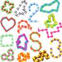 30 Pack Wacky Tracks Fidget Toys for Kids, Finger Sensory Toys, Snake Puzzles for Stress Relief, Party Bag Fillers, Party Favours