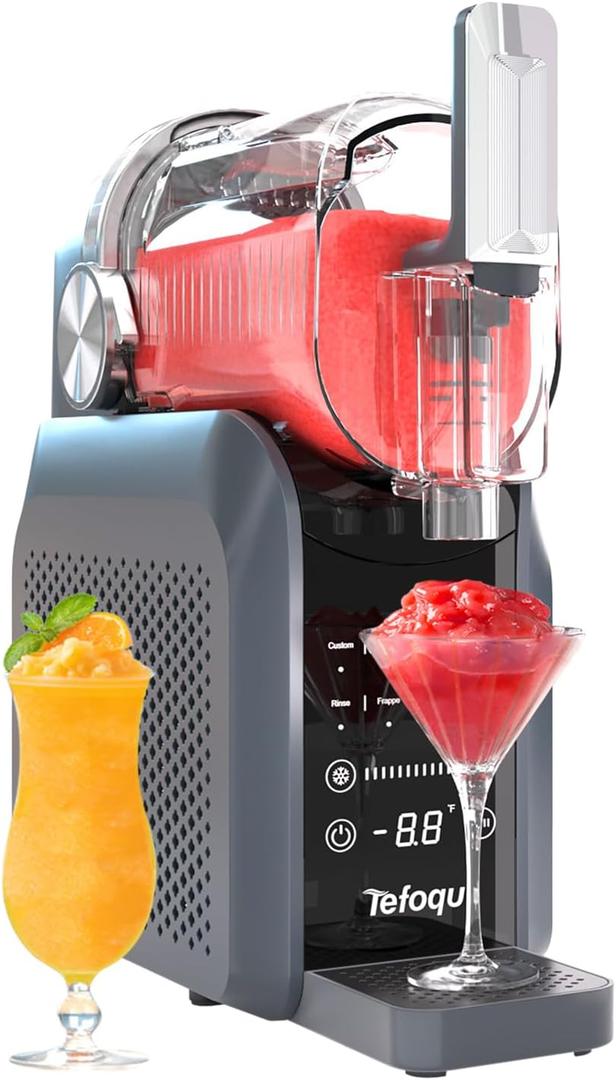 Slushie Machine, 88oz Frozen Drink Maker with 7 Preset Programs, No Ice Required for Frozen Margaritas, Slushies, Frapps and Milkshakes, Mist Gray