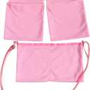 Quick Dry Mastectomy Drain Holder Pouch with Shower Bag, Tummy Tuck Post Surgery Drainage Supplies for JP Drains Management, Breast Reconstruction/Explant Surgical Bulb Storage,Pink
