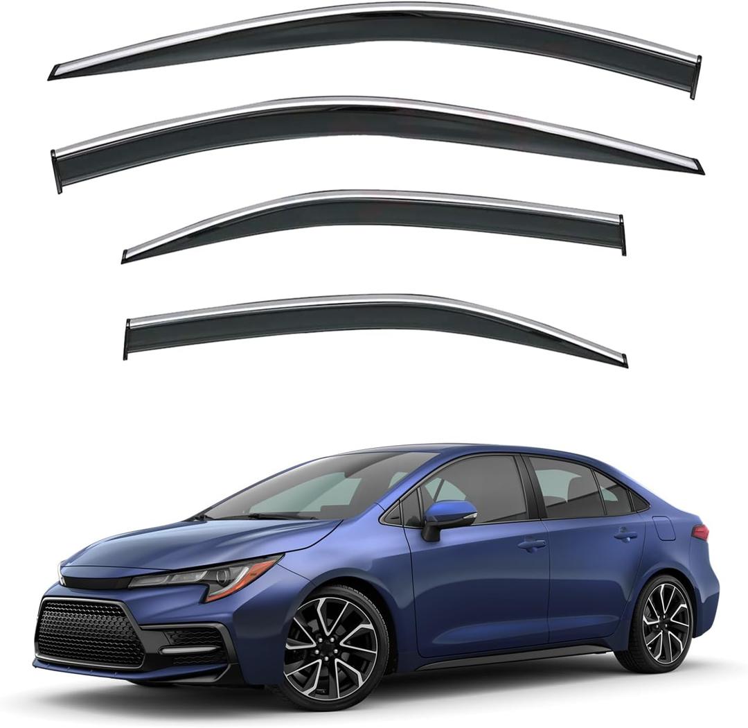 LQQDP 4pcs Window Visors Rain Guards for 2020-2025 Corolla 4-Door Sedan