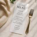 100 Pack Glossy White 4" x 9" Menu Cards for Wedding, Bars, & Restaurants - Thick 80lb Cover Cardstock - Laser Printer Compatible Only